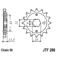 ŘETĚZOVÉ KOLEČKO JT JTF 286-15 15 ZUBŮ, 530