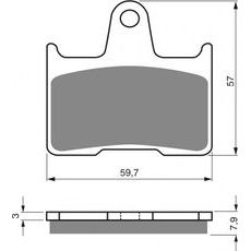 BRZDOVÉ DESTIČKY GOLDFREN 148 S33 STREET REAR