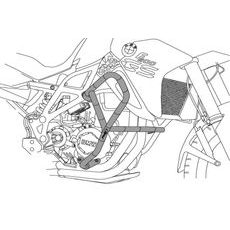OCHRANNÉ RÁMY MOTORU PUIG 21192N ČERNÝ