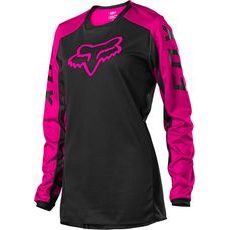 FOX WMNS 180 DJET JERSEY - BLACK/PING MX22