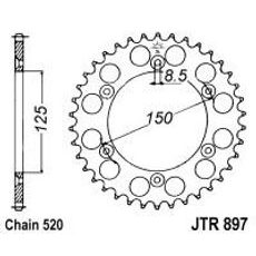 ŘETĚZOVÁ ROZETA JT JTR 897-38 38 ZUBŮ, 520