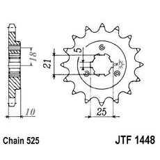 ŘETĚZOVÉ KOLEČKO JT JTF 1448-15 15 ZUBŮ, 525