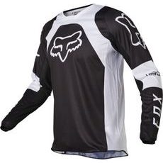 FOX 180 LUX JERSEY - BLACK/WHITE MX22