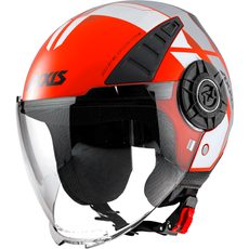 Otevřená helma AXXIS METRO ABS cool c5 matná fluor červená XS