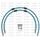 CROSSOVER Hadice přední brzdy sada Venhill POWERHOSEPLUS HON-10015FB-TB (2 hadice v sadě) průhledně modré hadice, černé koncovky