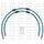 CROSSOVER Hadice přední brzdy sada Venhill POWERHOSEPLUS KAW-16001FS-TB (2 hadice v sadě) průhledně modré hadice, nerezové koncovky