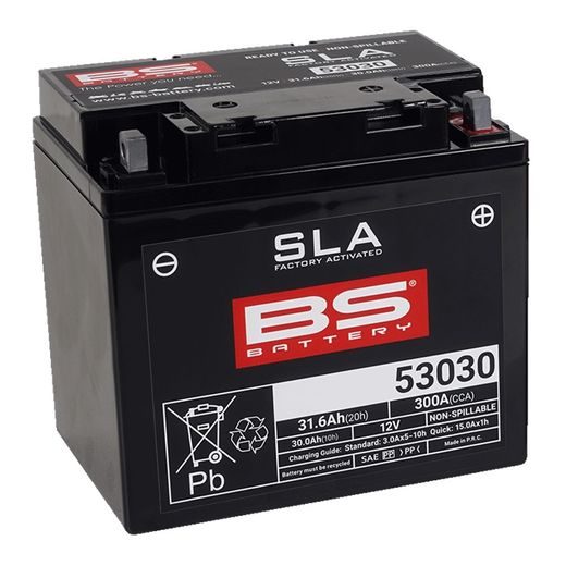 TOVÁRNĚ AKTIVOVANÁ MOTOCYKLOVÁ BATERIE BS-BATTERY 53030 (FA)