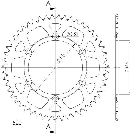 ŘETĚZOVÁ SADA EK - STŘÍBRNÝ ŘETĚZ 520 DEX, X-KROUŽEK, KOLEČKO JMT, ROZETA SUPERSPROX PRO SHERCO 125 SE-R (RACING) 2018-2021