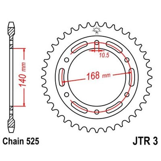 ŘETĚZOVÁ ROZETA JT JTR 3-41 41 ZUBŮ, 525