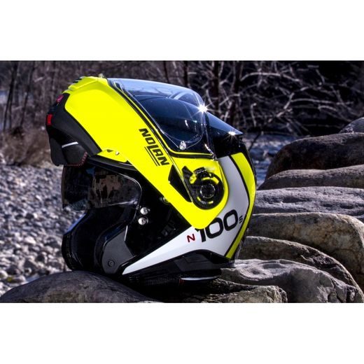 NOLAN N100-5 PLUS DISTINCTIVE N-COM GLOSSY BLACK 28