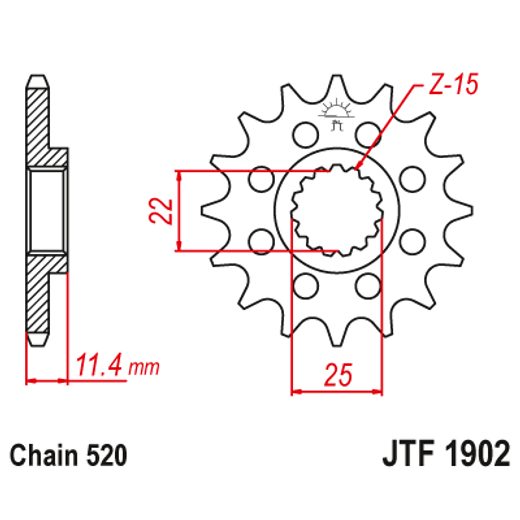 ŘETĚZOVÁ SADA EK - ZLATÝ ŘETĚZ 520 MVXZ, X-KROUŽEK, KOLEČKO JT, ROZETA JT PRO KTM 690 RALLY REPLICA 2009-2010