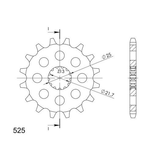 ŘETĚZOVÉ KOLEČKO SUPERSPROX CST-520:16 16 ZUBŮ, 525