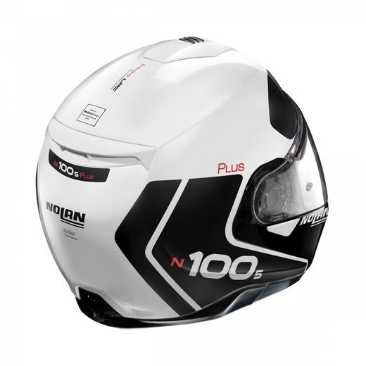 NOLAN N100-5 PLUS DISTINCTIVE N-COM METAL WHITE 22