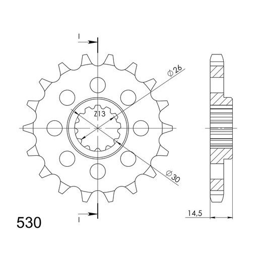 ŘETĚZOVÉ KOLEČKO SUPERSPROX CST-340:18 18 ZUBŮ, 530