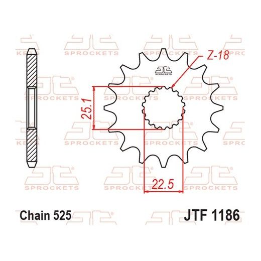 ŘETĚZOVÁ SADA EK - ZLATÝ ŘETĚZ 525 ZVX, X-KROUŽEK, KOLEČKO JT POGUMOVANÉ, ROZETA JT PRO TRIUMPH BONNEVILLE BOBBER 1200 2018-2023