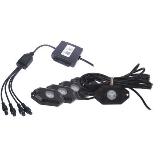 SHARK LED LIGHT 3"X2", 3W, MULTI-COLOR, BLUETOOTH CONTROL, 4 PCS SET