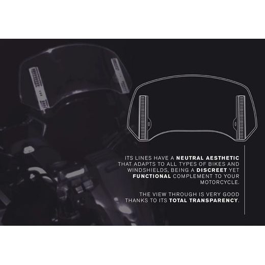 PŘÍDAVNÉ PLEXI NASTAVITELNÉ PUIG 2.0 20764F CLIP-ON TMAVÁ KOUŘOVÁ