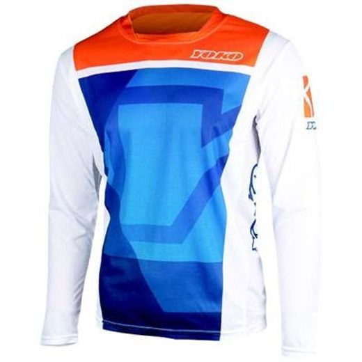 DĚTSKÝ MOTOKROSOVÝ DRES YOKO KISA MODRÝ / ORANŽOVÝ S