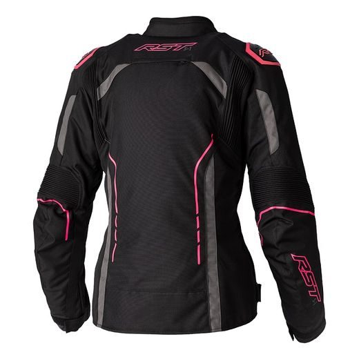 RST S1 LADIES TEXTILE CE JACKET / 3056 ČERNÁ-ŠEDÁ-RŮŽOVÁ
