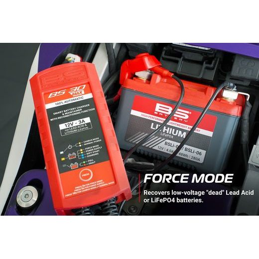NABÍJEČKA BATERIÍ BS-BATTERY SMART BS30MAX (VHODNÉ TAKÉ PRO LITHIOVÉ BATERIE) 12V 3A