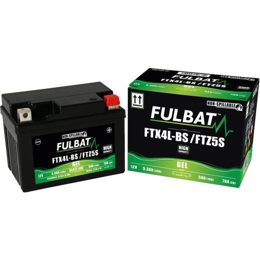 GELOVÁ BATERIE FULBAT FTX4L-BS / FTZ5S SLA (YTX4L-BS / YTZ5S SLA)