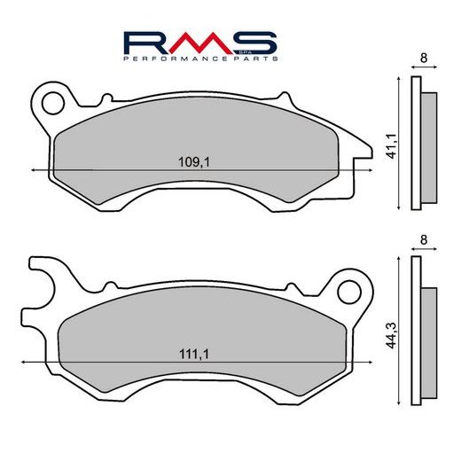 BRZDOVÉ DESTIČKY RMS 225102780 ORGANICKÉ