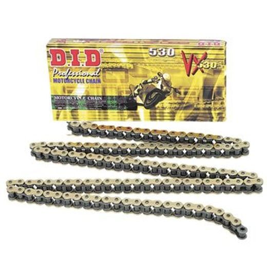 VX SÉRIE X-KROUŽKOVÝ ŘETĚZ D.I.D CHAIN 530VX 1920 ČLÁNKŮ ZLATÁ/ČERNÁ