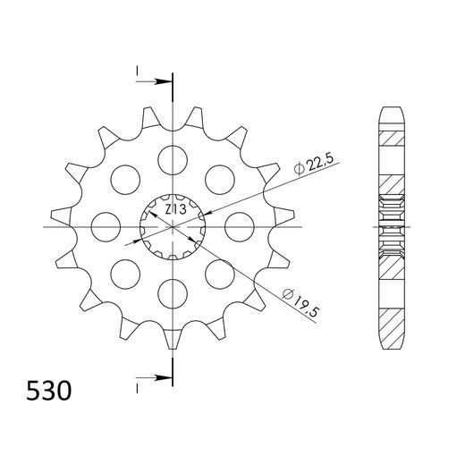 ŘETĚZOVÉ KOLEČKO SUPERSPROX CST-435:15 15 ZUBŮ, 530