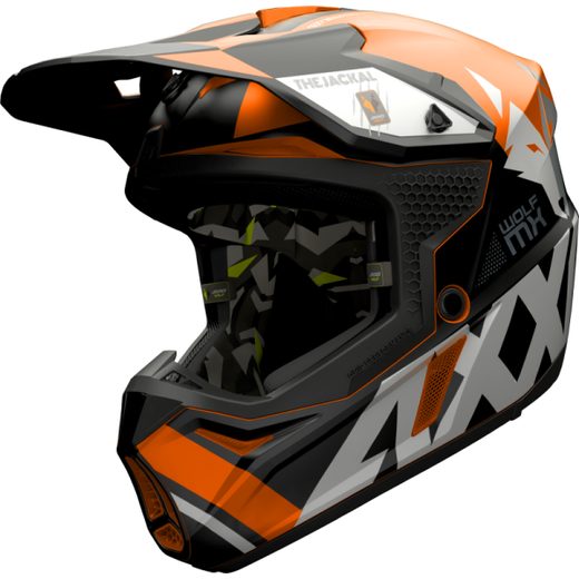 MOTOKROSOVÁ HELMA AXXIS WOLF JACKAL B14 MATT FLUOR ORANGE XS