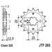 ŘETĚZOVÁ SADA EK - ZLATÝ ŘETĚZ 525 MVXZ, X-KROUŽEK, KOLEČKO JT, ROZETA JT PRO HONDA XL 600 V TRANSALP 1987-1988