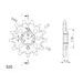 ŘETĚZOVÁ SADA D.I.D CHAIN - ZLATÝ ŘETĚZ 520 ZVM-X, X-KROUŽEK, KOLEČKO SUPERSPROX, ROZETA SUPERSPROX PRO HONDA CR 500 R 1984-1985
