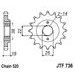 ŘETĚZOVÉ KOLEČKO JT JTF 736-15 15 ZUBŮ, 520