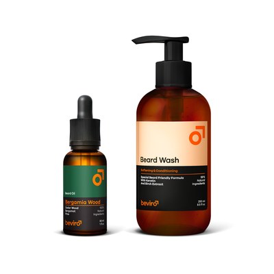 BEVIRO, BEARD OIL & WASH DUO BERGAMIA WOOD - VÝHODNÉ BALENIA