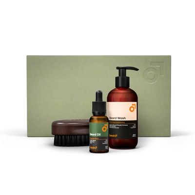 BEVIRO, THE BERGAMIA WOOD BEARD CARE KIT - DÁRKOVÉ SADY