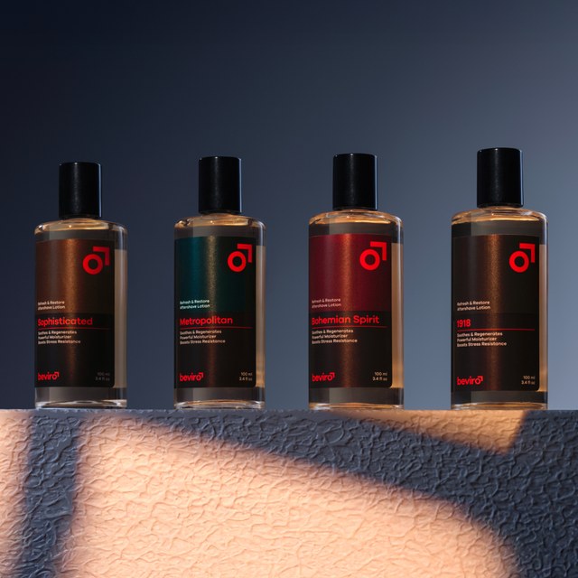 BEVIRO, REFRESH & RESTORE AFTERSHAVE LOTION 1918 - HOLENÍ