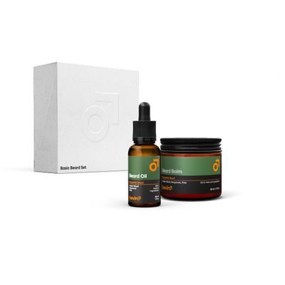 BEVIRO, BASIC BEARD SET BERGAMIA WOOD - GIFT SETS