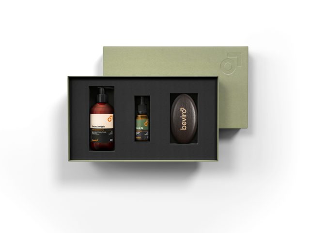 BEVIRO, THE BERGAMIA WOOD BEARD CARE KIT - GIFT SETS