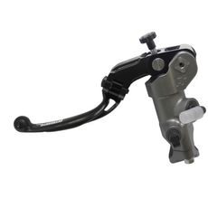 RADIAL CLUTCH MASTER CYLINDER ACCOSSATO CL081 PRS 14X15-16-17 WITH BLACK ANODYZED BODY AND FOLDING SILVER LEVER (NUT+LEVER)