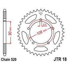 REŤAZOVÁ ROZETA JT JTR 18-39 39T, 520