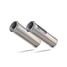 DVOJITÁ KONCOVKA VÝFUKU SLIP - ON GPR M3 H.30.M3.INOX BRUSHED STAINLESS STEEL