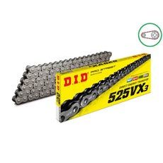 REŤAZOVÁ SADA D.I.D CHAIN - STRIEBORNÝ REŤAZ 525 VX, X-KRÚŽOK, KOLIESKO JT POGUMOVANÉ, ROZETA JT PRE KAWASAKI Z 1000 2007-2009
