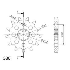 REŤAZOVÉ KOLIEČKO SUPERSPROX CST-513:13 13T, 530