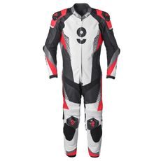 1 PIECE LEATHER SUIT GMS GRC-1 ZG71000 ČIERNO-BIELO-ČERVENÁ 54H