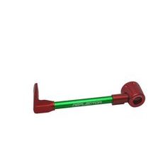 LEVER GUARD ACCOSSATO WITH GREEN HOSE AND JOINT LEFT, ALUMINIUM