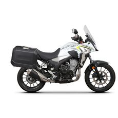 KOMPLETNÁ SADA BOČNÝCH ČIERNYCH HLINÍKOVÝCH KUFROV SHAD TERRA BLACK, 47/47 LITROV BOČNÉ KUFRE, VRÁTANE MONTÁŽNEJ SADY SHAD HONDA CB 500 X