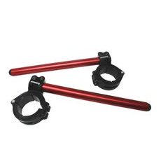ADJUSTABLE CLIP-ONS ACCOSSATO INCLINATION FROM 6Â° TO 10Â° WITH INNER RING, RED