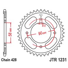 REŤAZOVÁ ROZETA JT JTR 1231-36 36T, 428