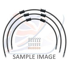 ŠTANDART -PREDOK -SADA VENHILL POWERHOSEPLUS HON-10001F-BK (3 HADICE V SADE) ČIERNA HADICA,CHRÓMOVÉ KONCOVKY