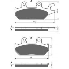 BRZDOVÉ OBLOŽENIE GOLDFREN 345 K5