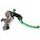 Radial Brake Master Cylinder ACCOSSATO PC008 PRS 19x17-18-19 with folding lever, green